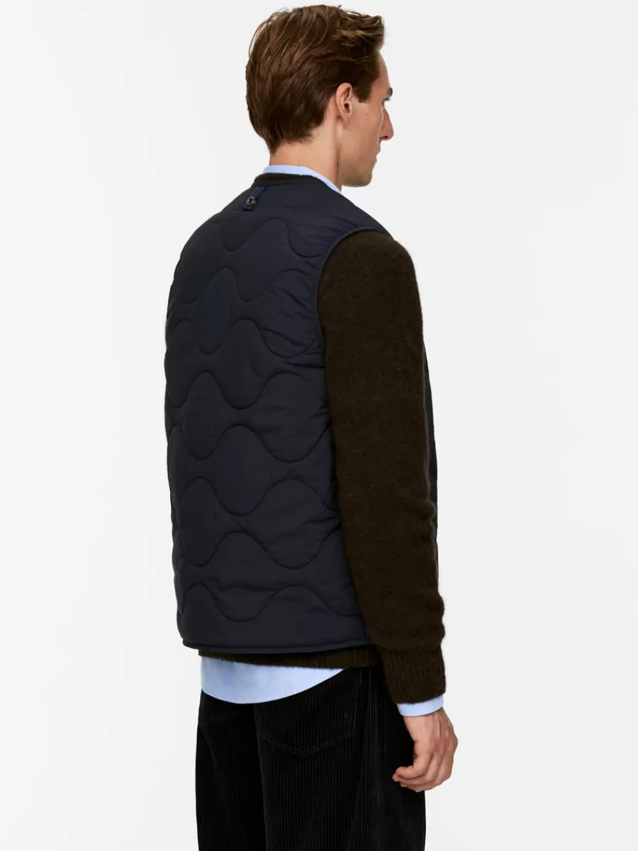 Discount ARKET 2-in-1 Quilted Liner Vest Dark Blue