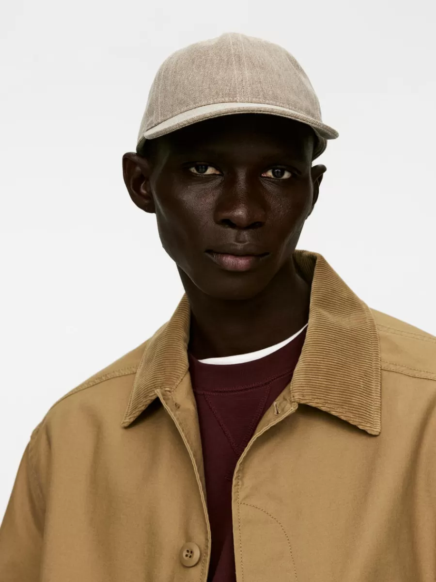 Fashion ARKET 6-Panel Cotton Cap Beige