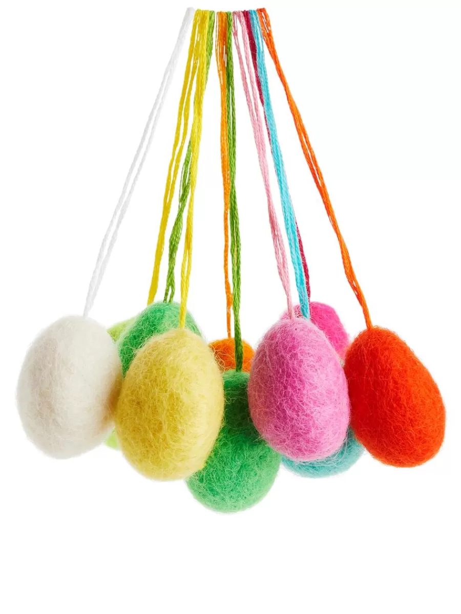 Clearance ARKET A World Of Craft Felted Egg Decorations Mixed Colours