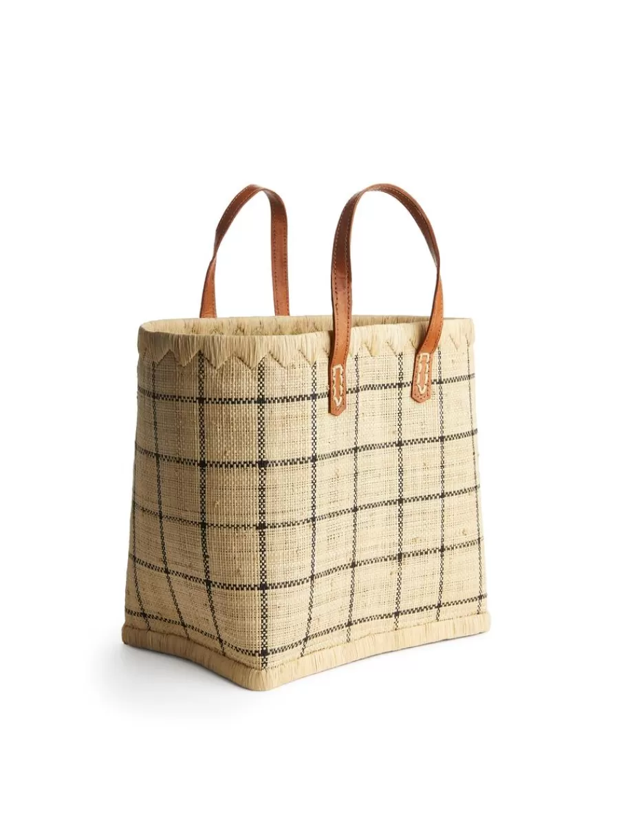 Cheap ARKET A World Of Craft Small Raffia Bag Beige/Black
