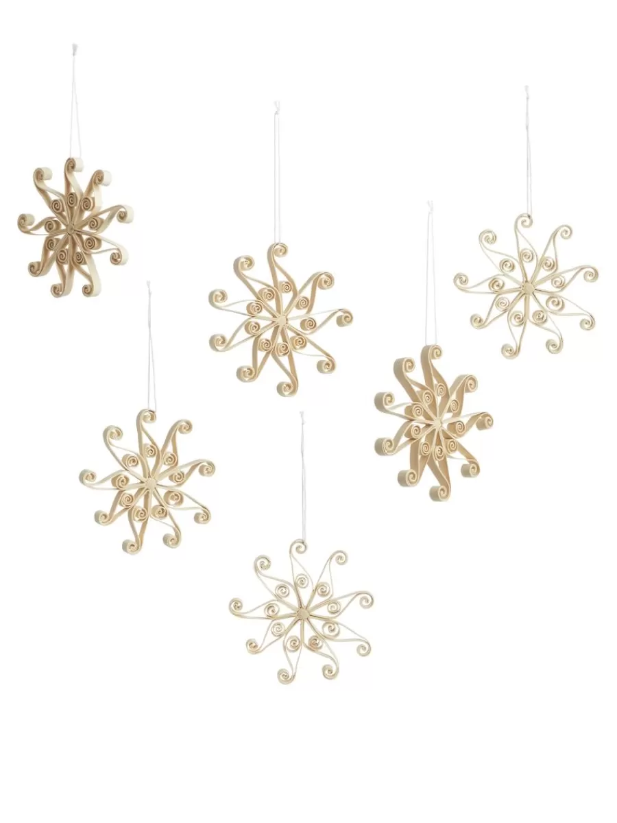Fashion ARKET A World Of Craft Snowflake Paper Ornaments Off White