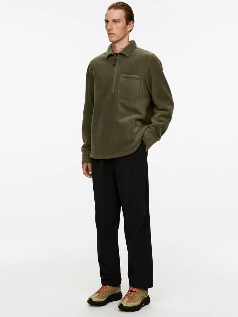 Best ARKET Active Fleece Shirt Khaki Green