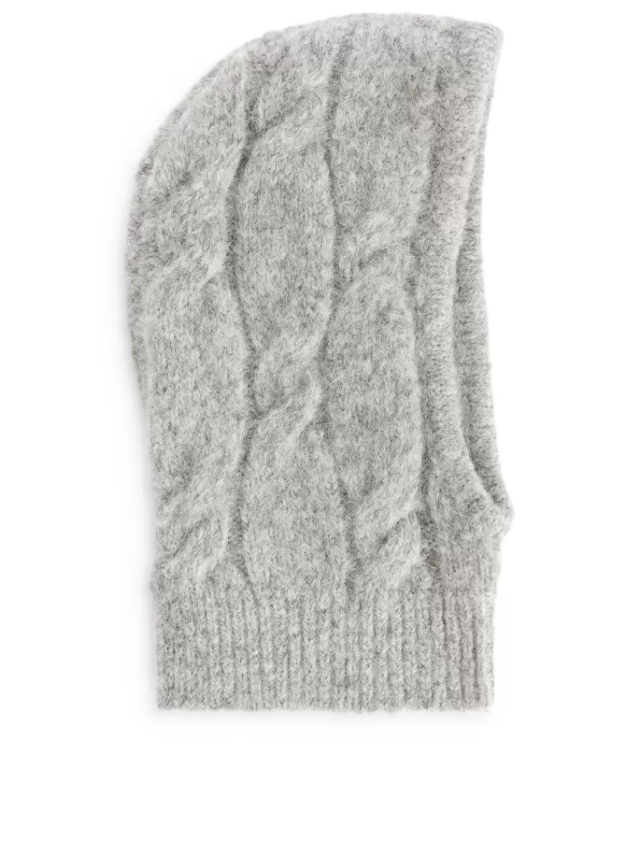 Cheap ARKET Alpaca-Blend Fitted Hood Grey