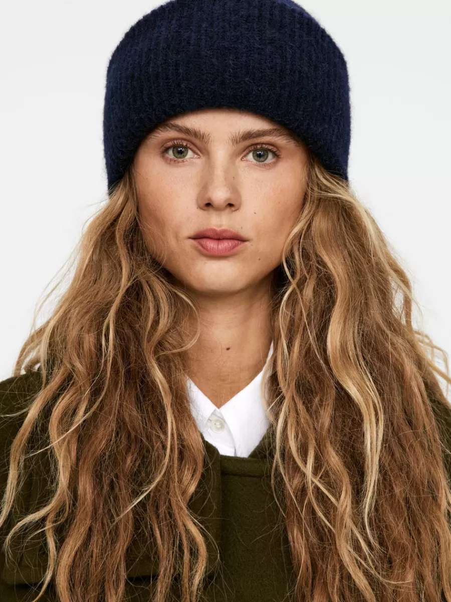 Best Sale ARKET Alpaca-Merino Blend Beanie Dark Blue