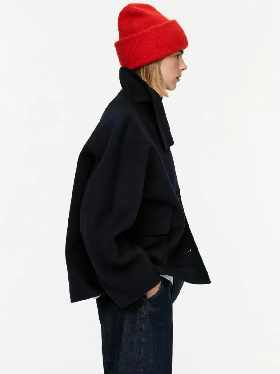Cheap ARKET Alpaca-Merino Blend Beanie Red