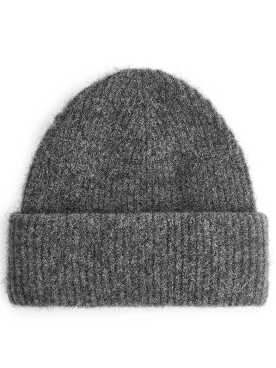 Fashion ARKET Alpaca-Merino Blend Beanie Dark Grey