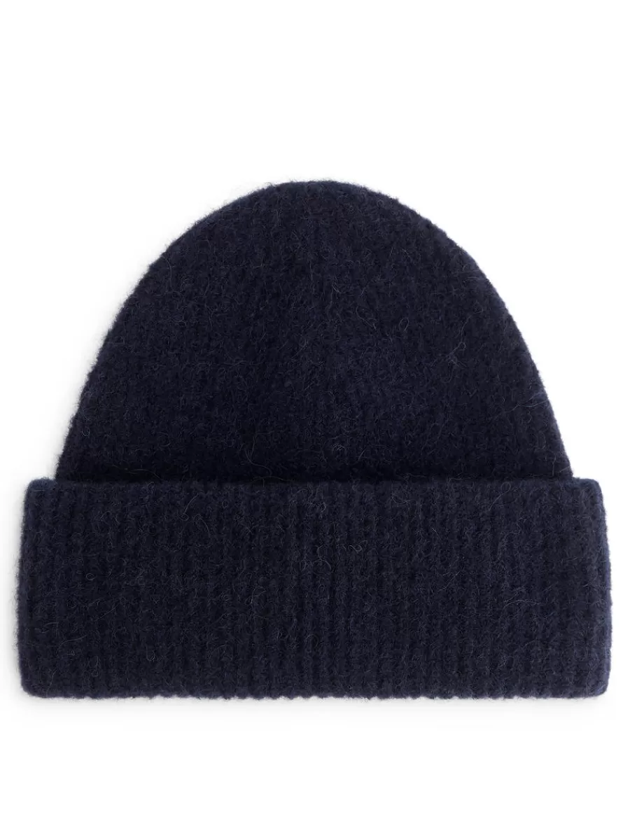 Best Sale ARKET Alpaca-Merino Blend Beanie Dark Blue