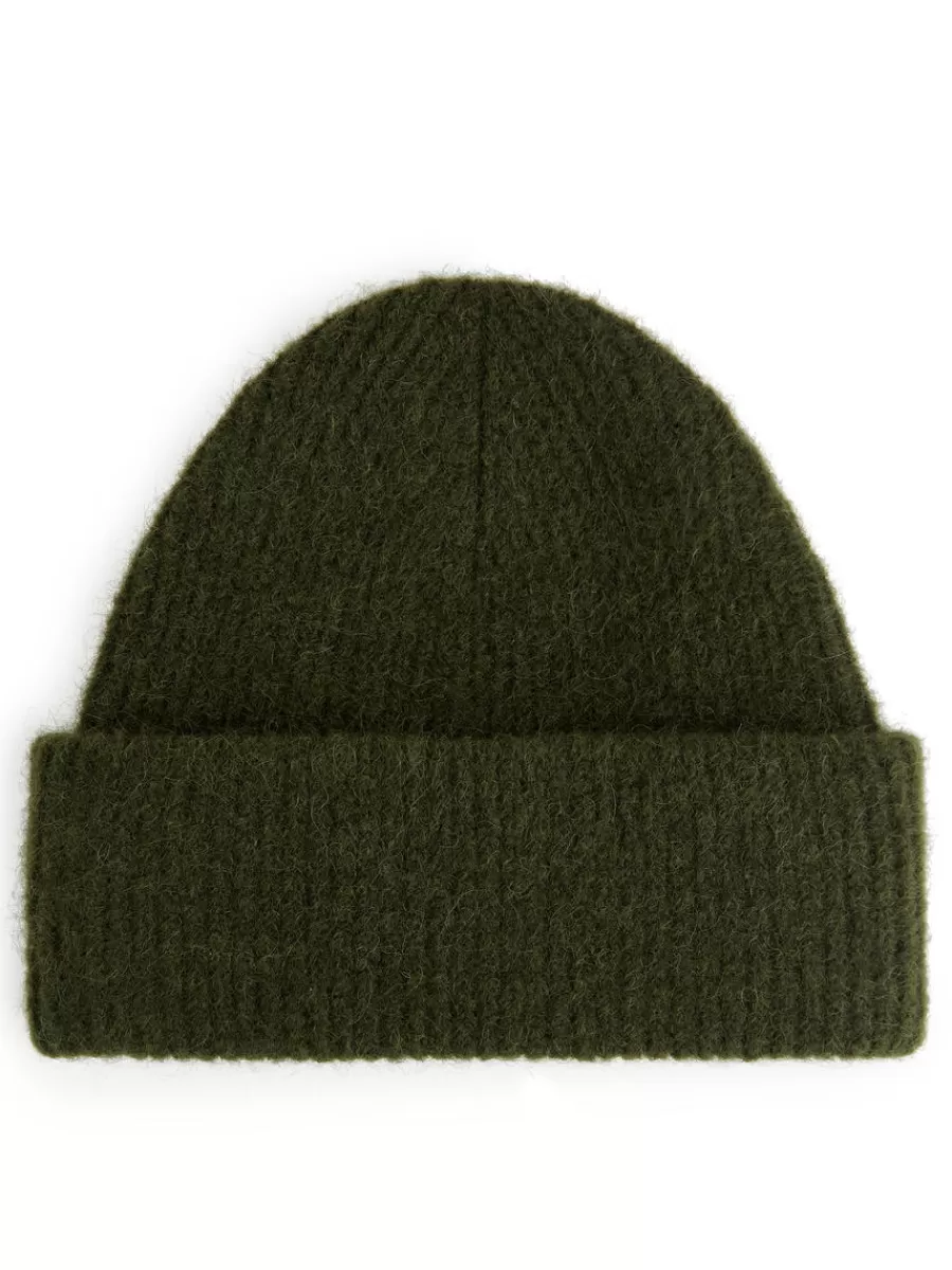 Clearance ARKET Alpaca-Merino Blend Beanie Dark Green