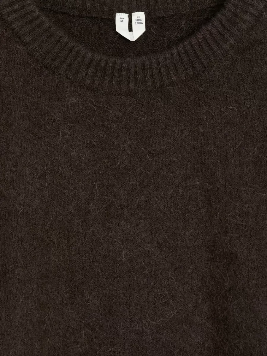 Cheap ARKET Alpaca-Merino Blend Jumper Dark Brown
