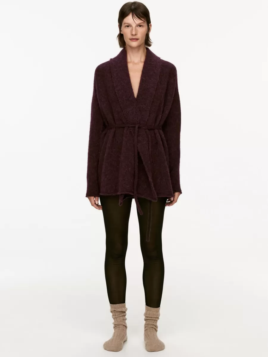 Store ARKET Alpaca-Wool Blend Cardigan Burgundy