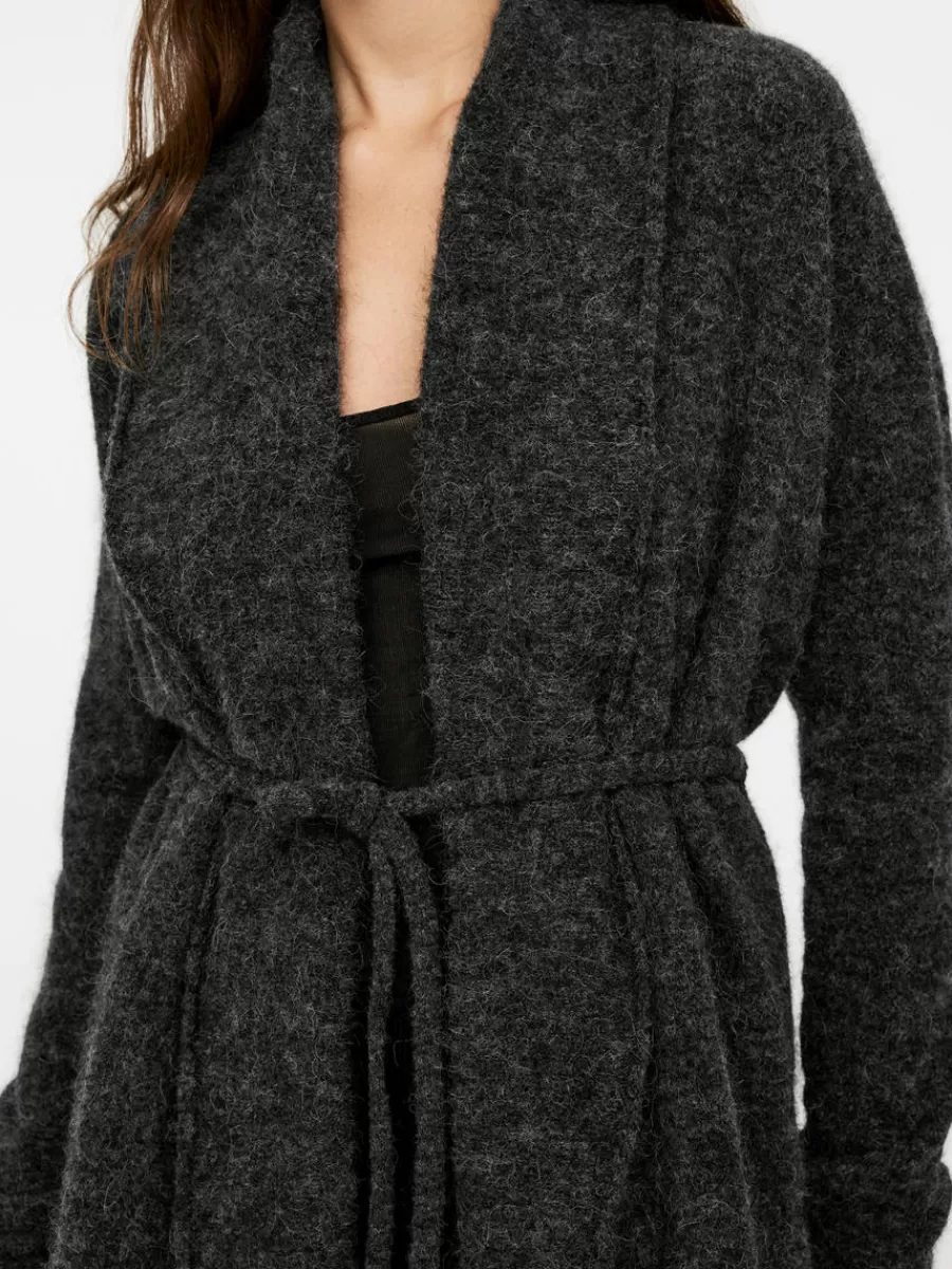 Online ARKET Alpaca-Wool Blend Cardigan Dark Grey Melange