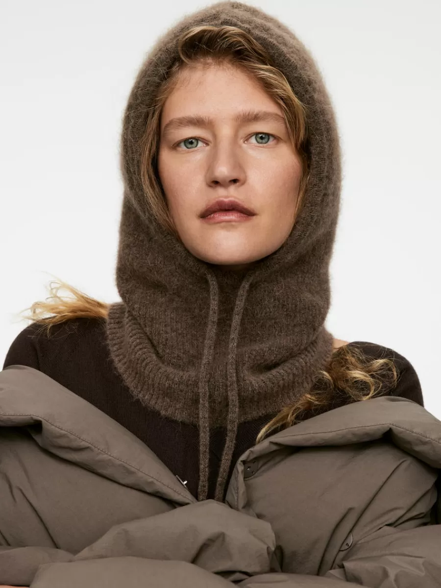 Hot ARKET Alpaca-Wool Blend Hood Dark Mole