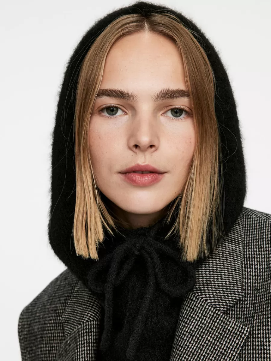 Shop ARKET Alpaca-Wool Blend Hood Black