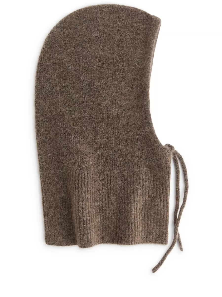 Hot ARKET Alpaca-Wool Blend Hood Dark Mole