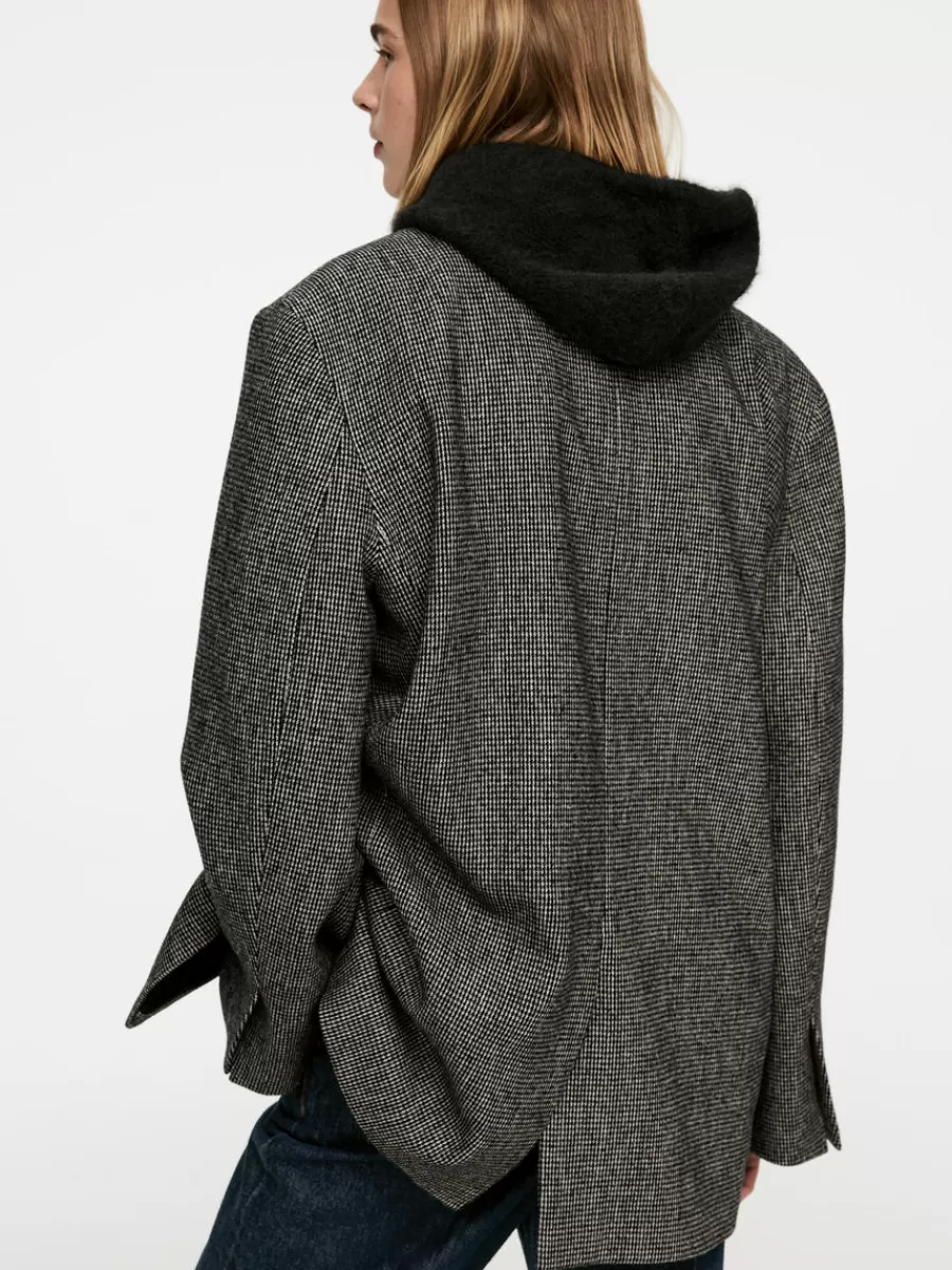 Shop ARKET Alpaca-Wool Blend Hood Black