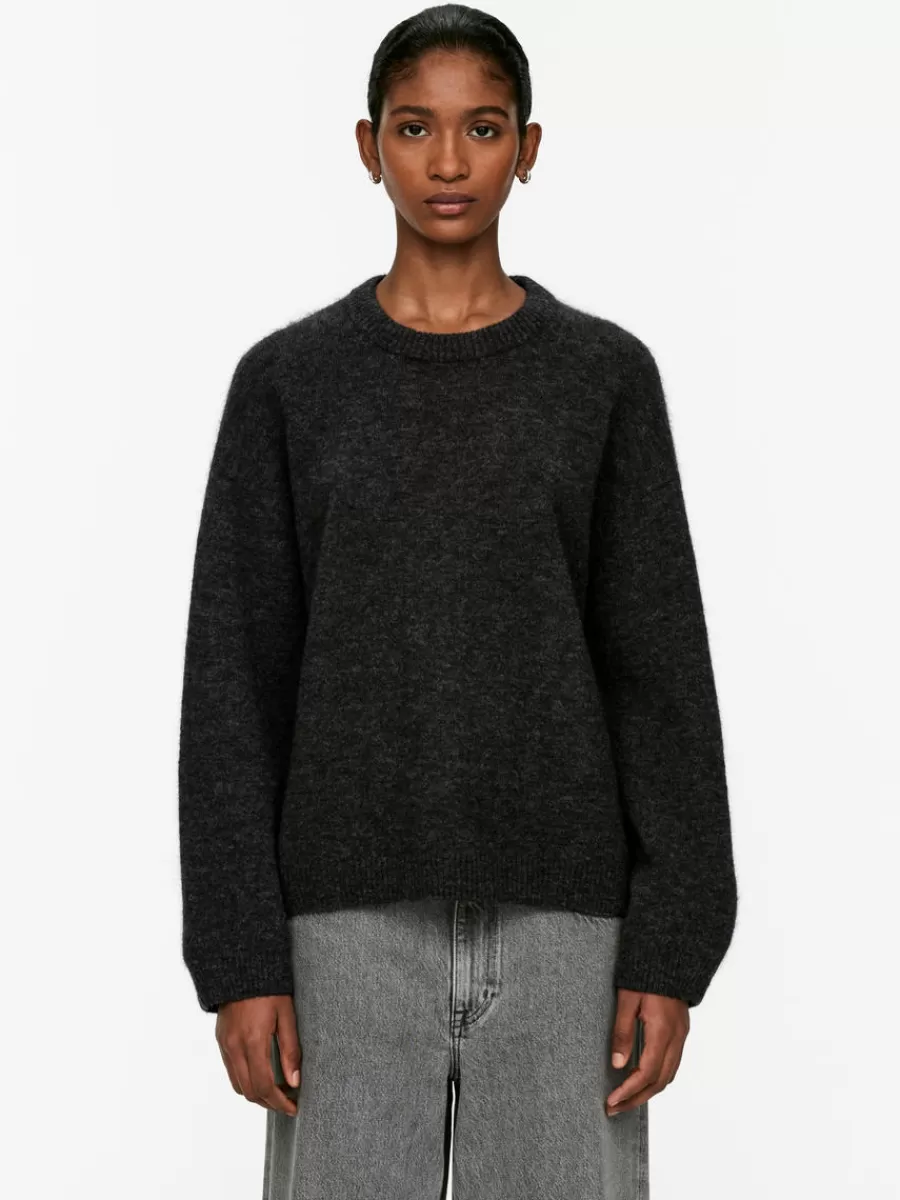 Cheap ARKET Alpaca-Wool Blend Jumper Dark Grey