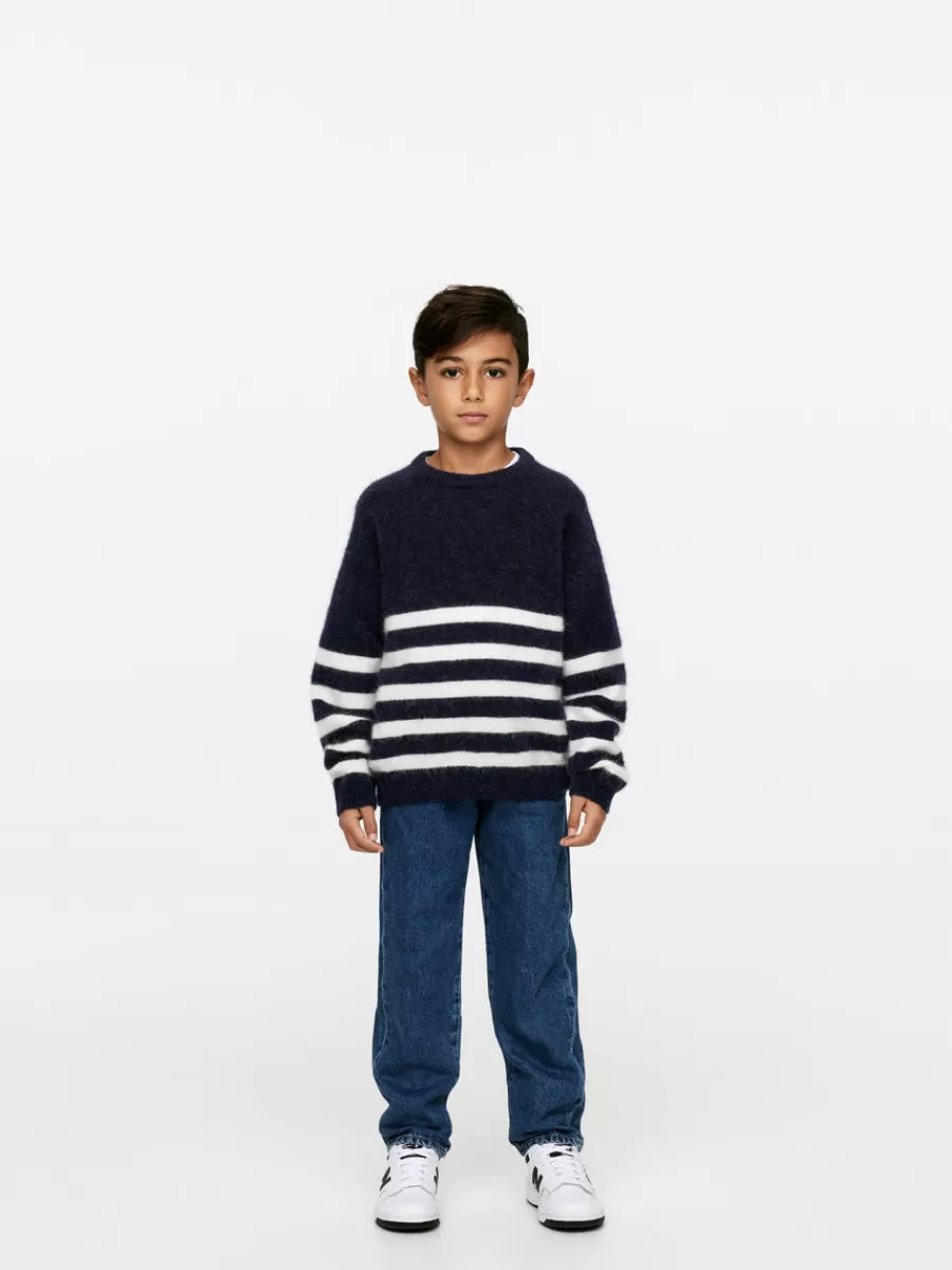 Flash Sale ARKET Alpaca-Wool Blend Jumper Dark Blue/White