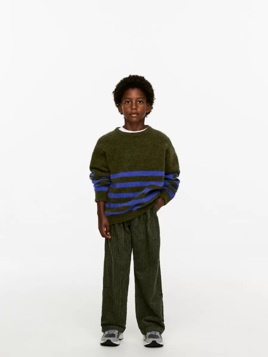 Hot ARKET Alpaca-Wool Blend Jumper Khaki Green/Blue