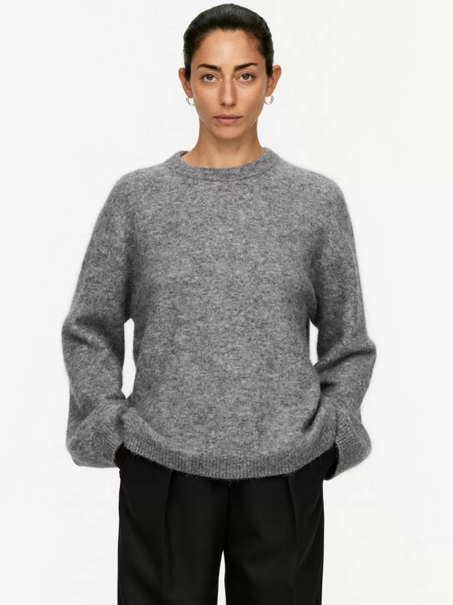 New ARKET Alpaca-Wool Blend Jumper Light Grey