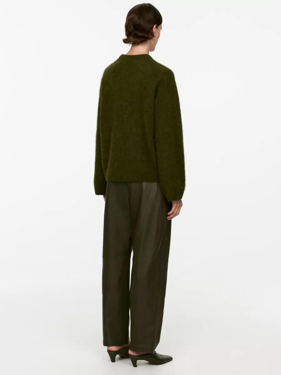 Shop ARKET Alpaca-Wool Blend Jumper Dark Green