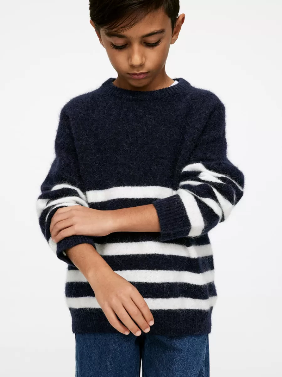 Flash Sale ARKET Alpaca-Wool Blend Jumper Dark Blue/White