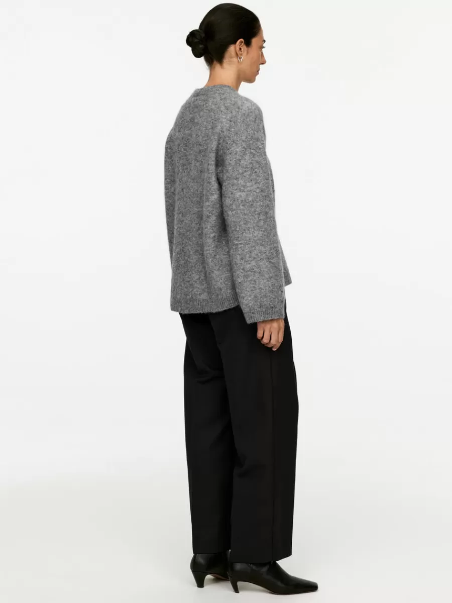 New ARKET Alpaca-Wool Blend Jumper Light Grey