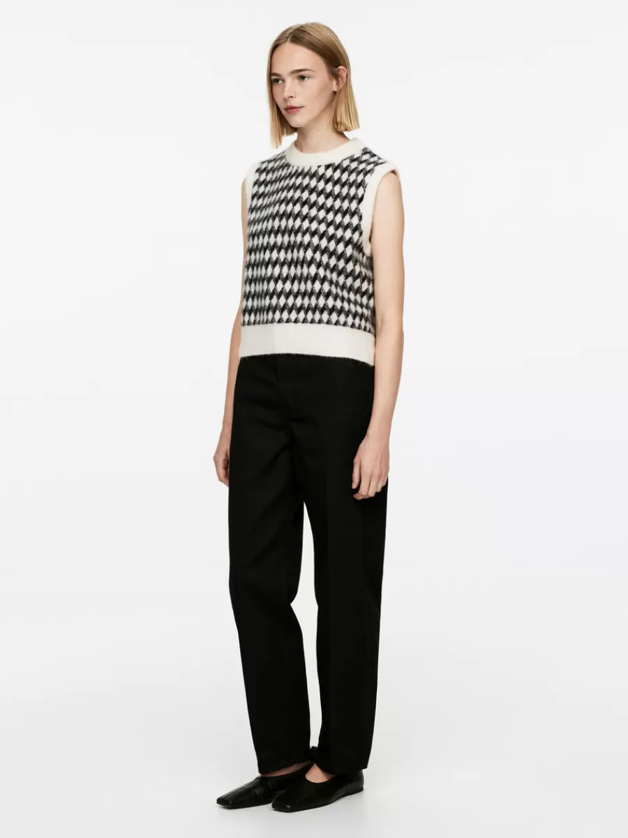 Cheap ARKET Alpaca-Wool Blend Vest White/Black