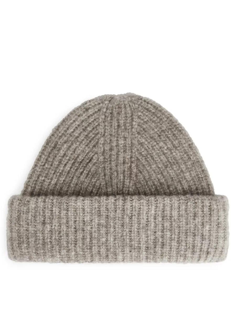Fashion ARKET Alpaca-Yak Blend Beanie Grey Melange