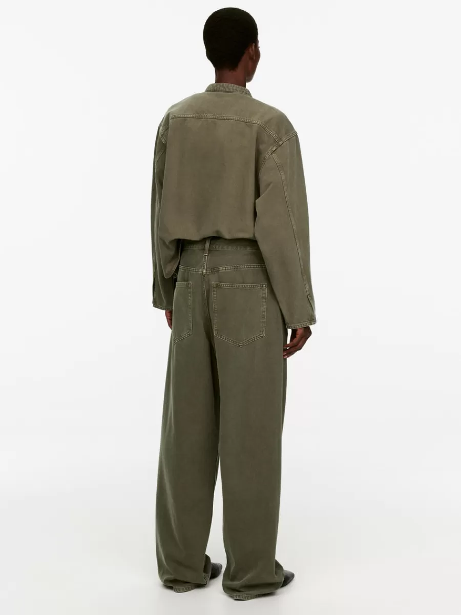 Sale ARKET AMBER Loose Jeans Khaki Green