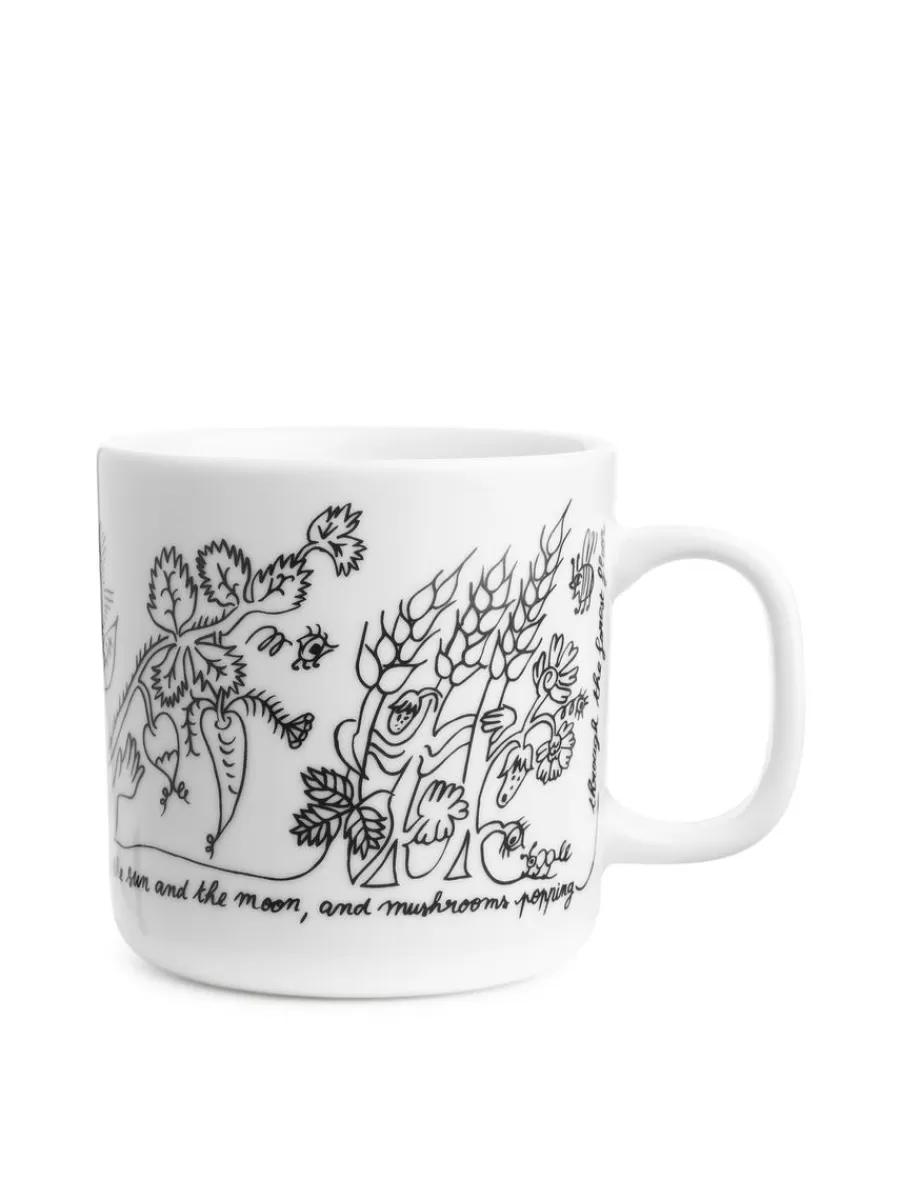 Discount ARKET CAFÉ Mug White/Black