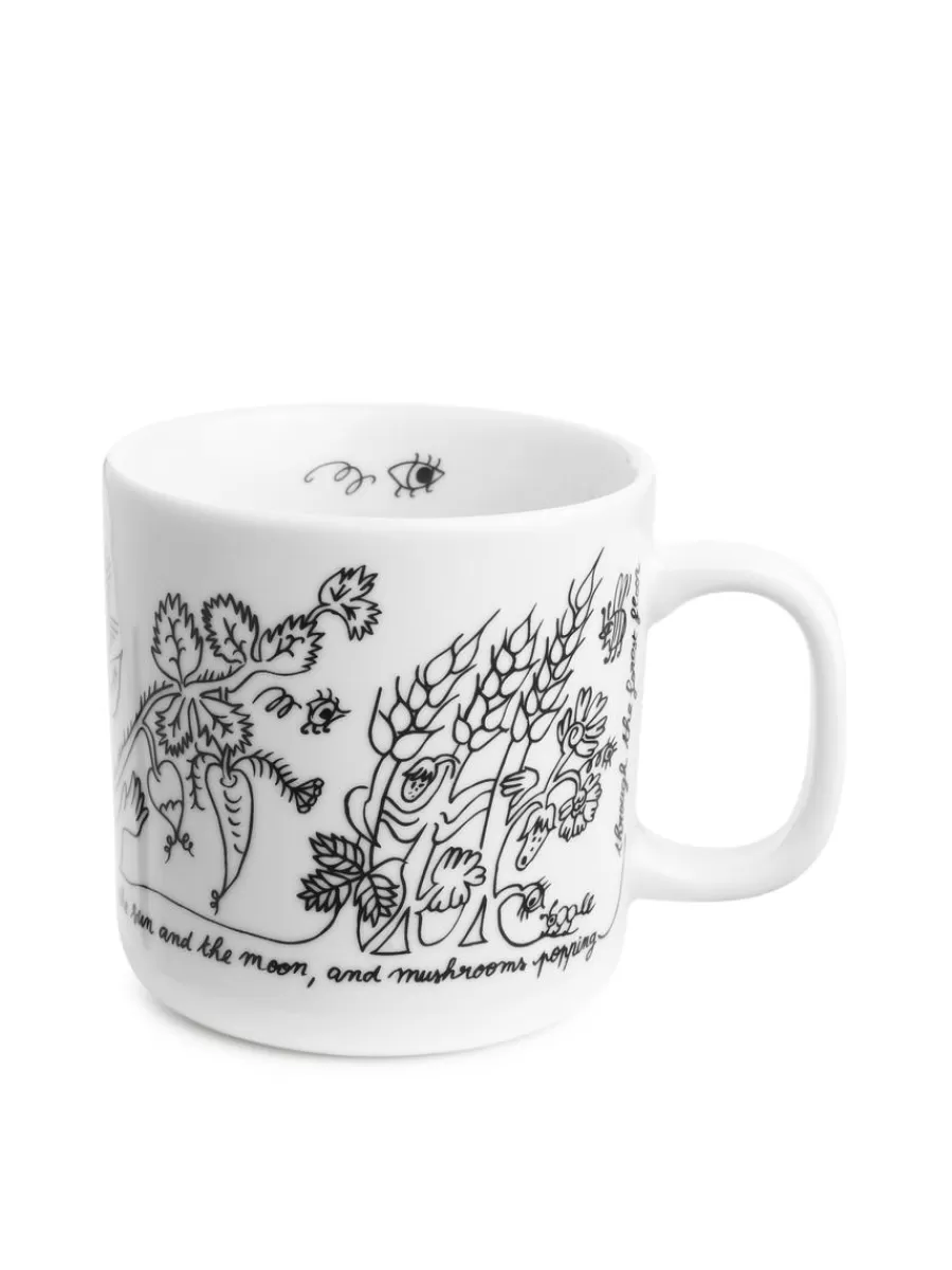 Discount ARKET CAFÉ Mug White/Black