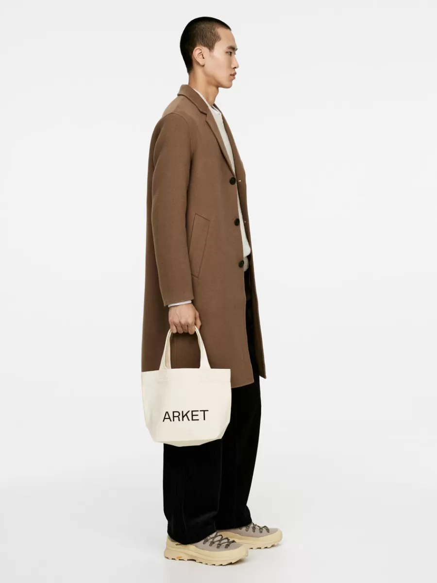 Store ARKET Canvas Mini Tote Off White/Black