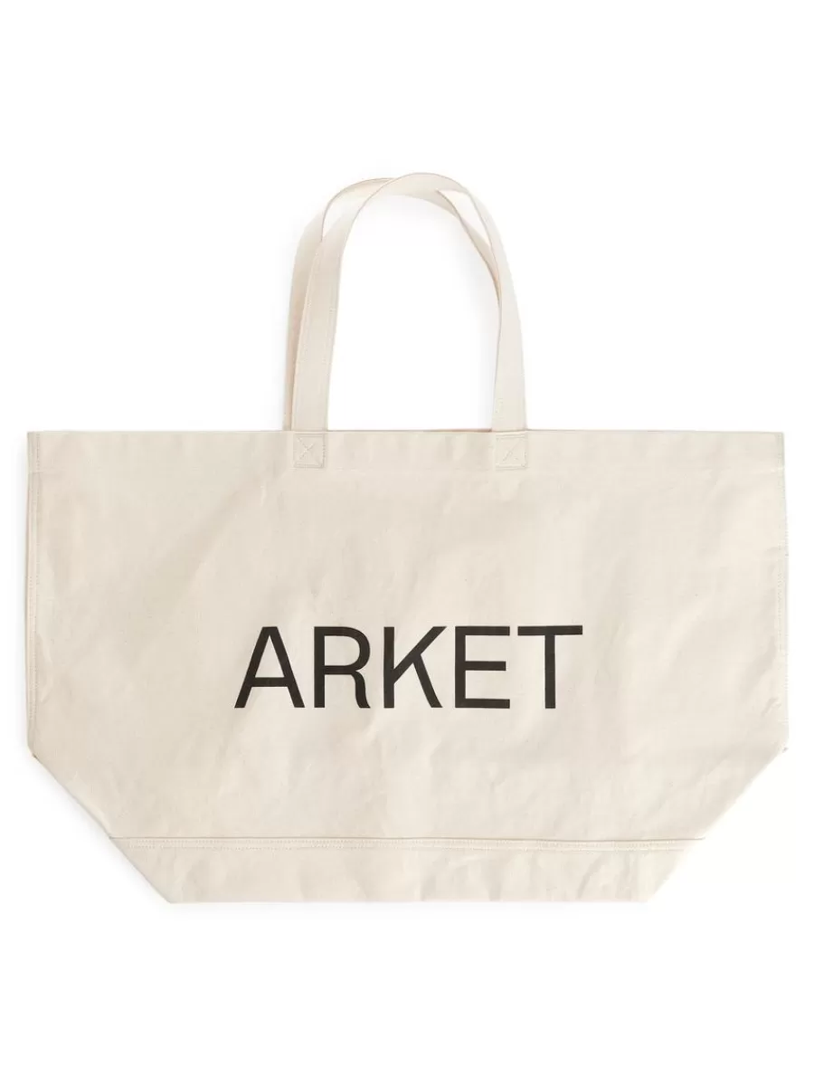 Clearance ARKET Oversized Canvas Tote Off-White