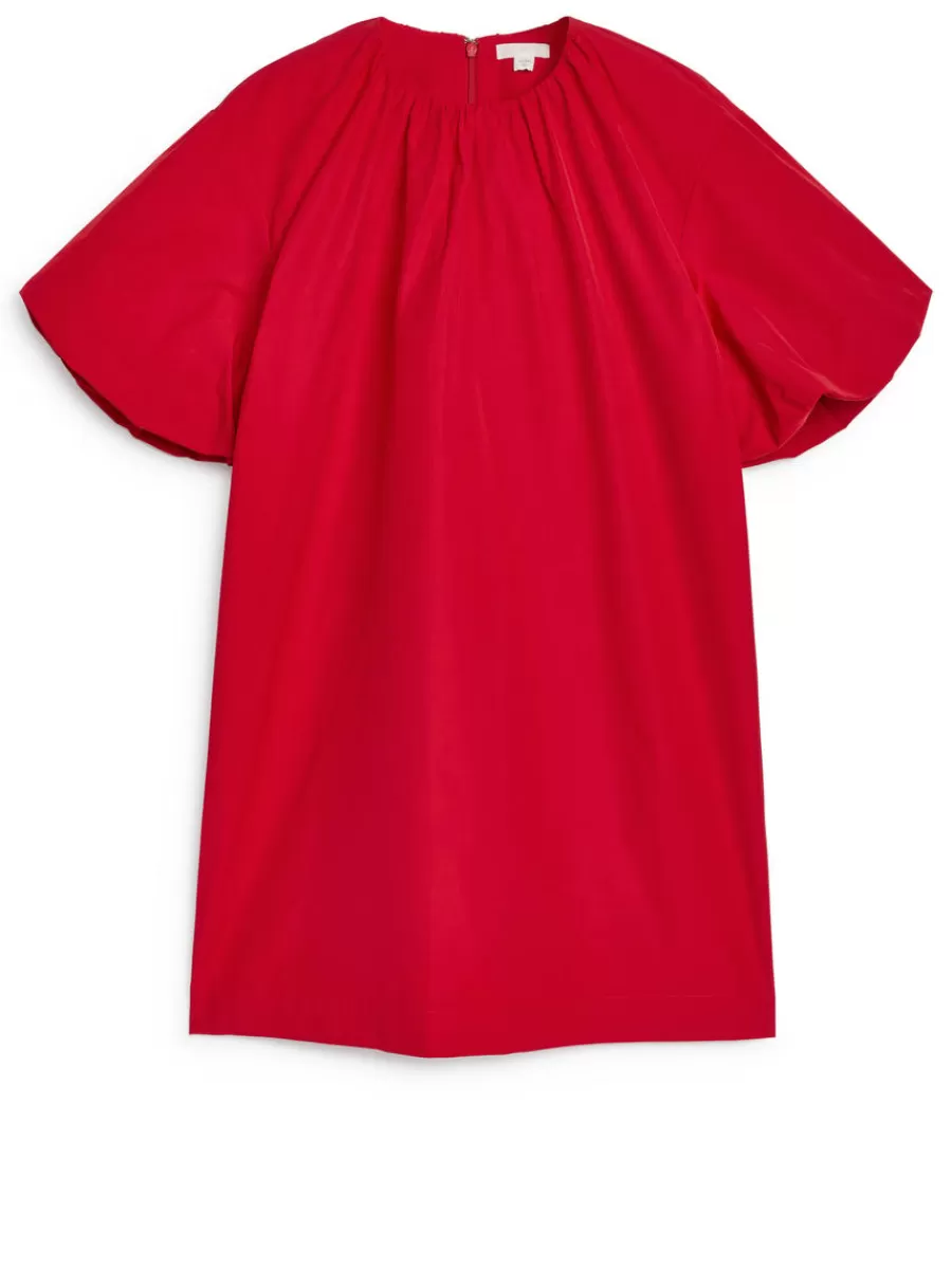 Store ARKET Balloon-Sleeve Dress Red
