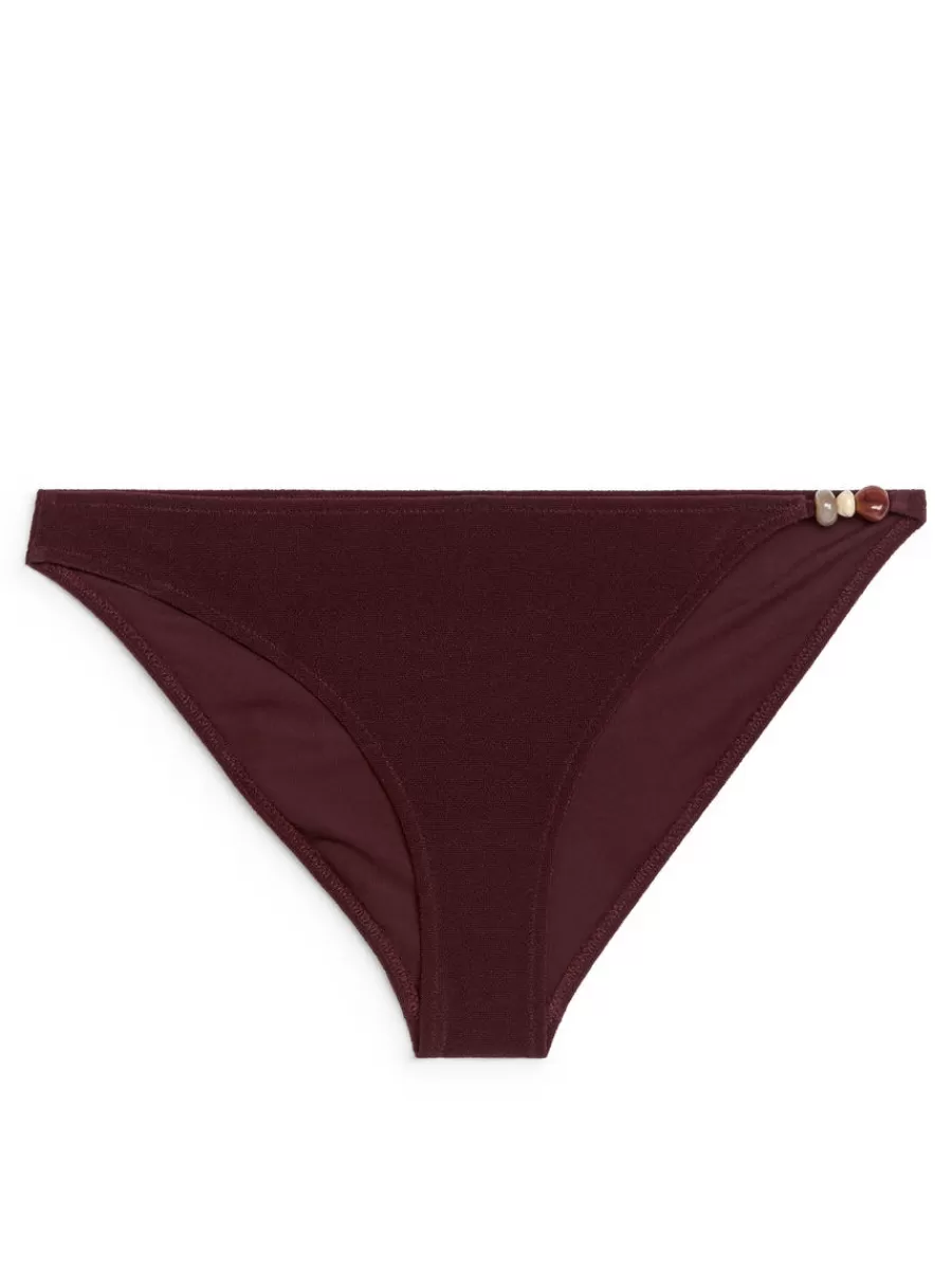 Clearance ARKET Bead-Detail Bikini Bottom Dark Red
