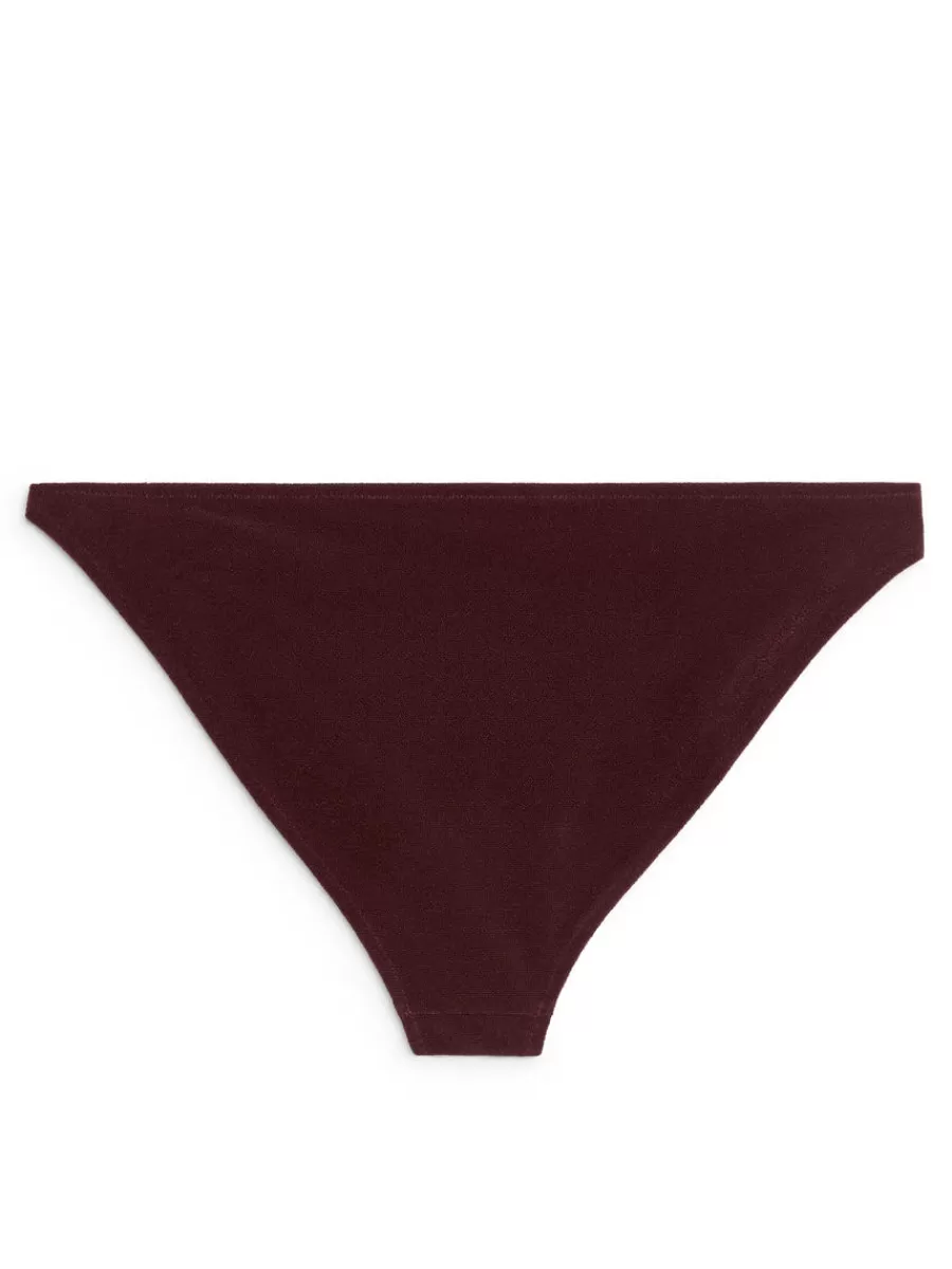 Clearance ARKET Bead-Detail Bikini Bottom Dark Red
