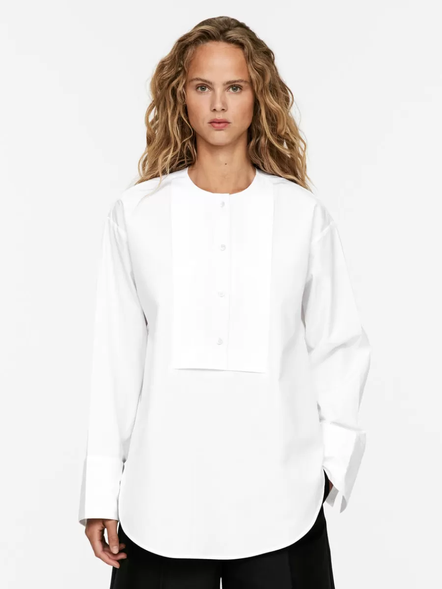 Hot ARKET Bib-Front Blouse White