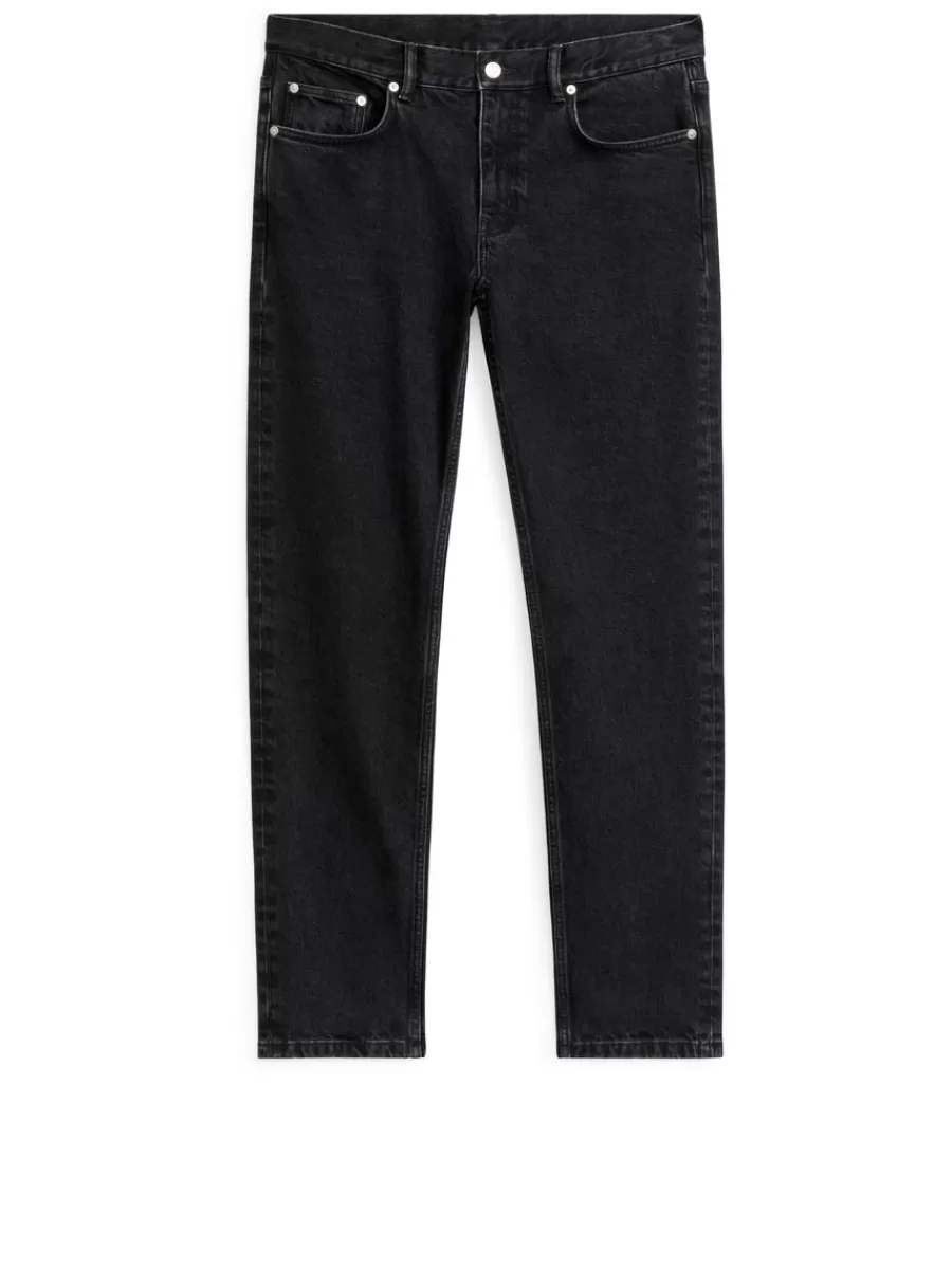 New ARKET BIRCH Slim Stretch Jeans Dark Grey