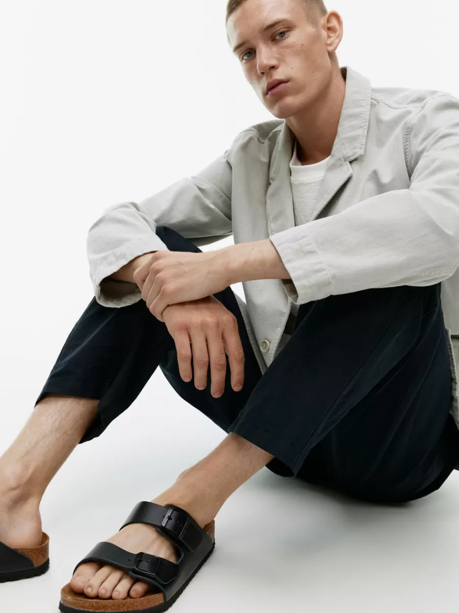 Hot ARKET Birkenstock Arizona Natural Leather Sandals Black