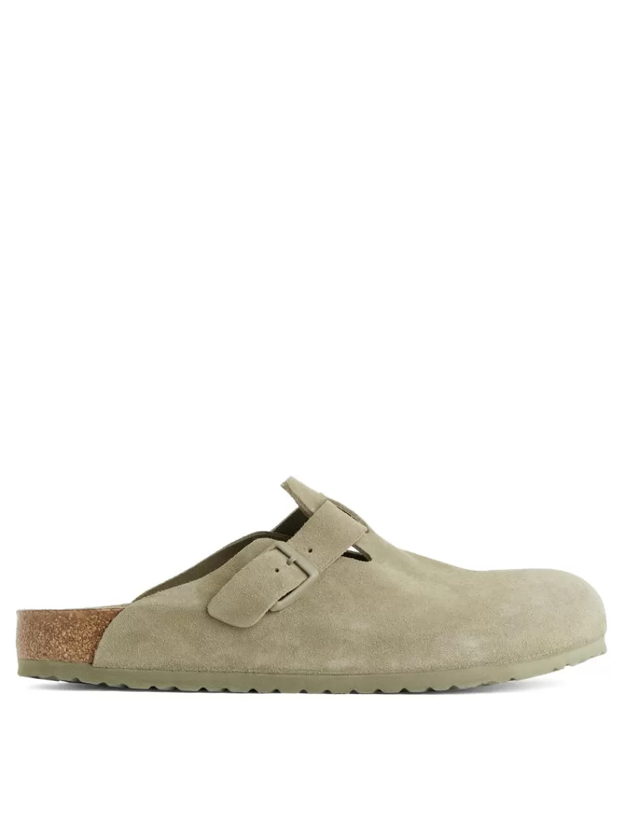 Clearance ARKET Birkenstock Boston Suede Sandals Beige