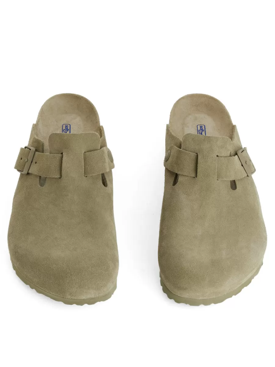 Clearance ARKET Birkenstock Boston Suede Sandals Beige