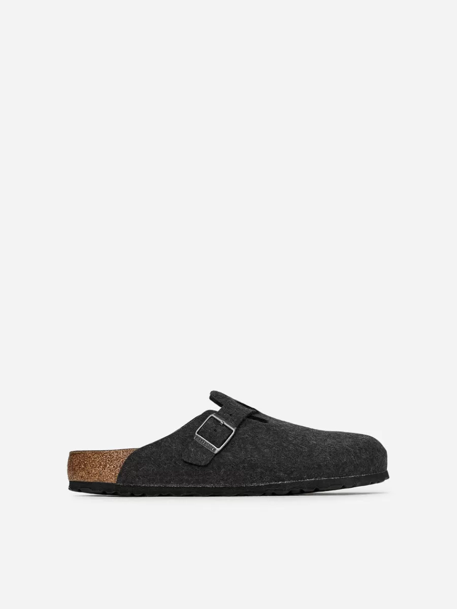 Sale ARKET Birkenstock Boston Wool Sandals Grey