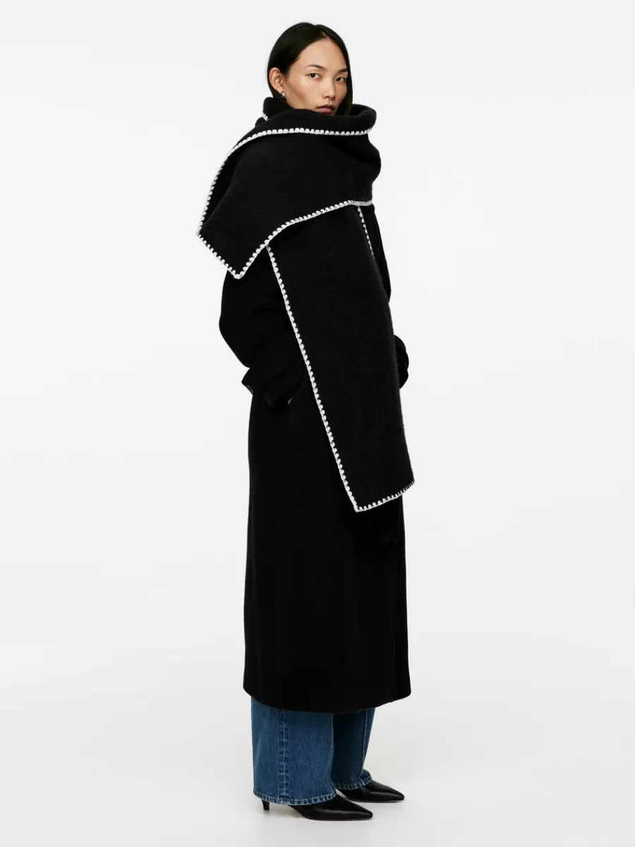 Discount ARKET Blanket-Stitch Scarf Black