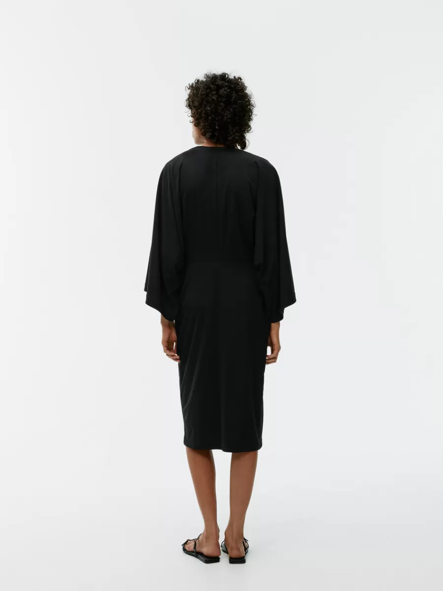 Hot ARKET Boat-Neck Midi Dress Black