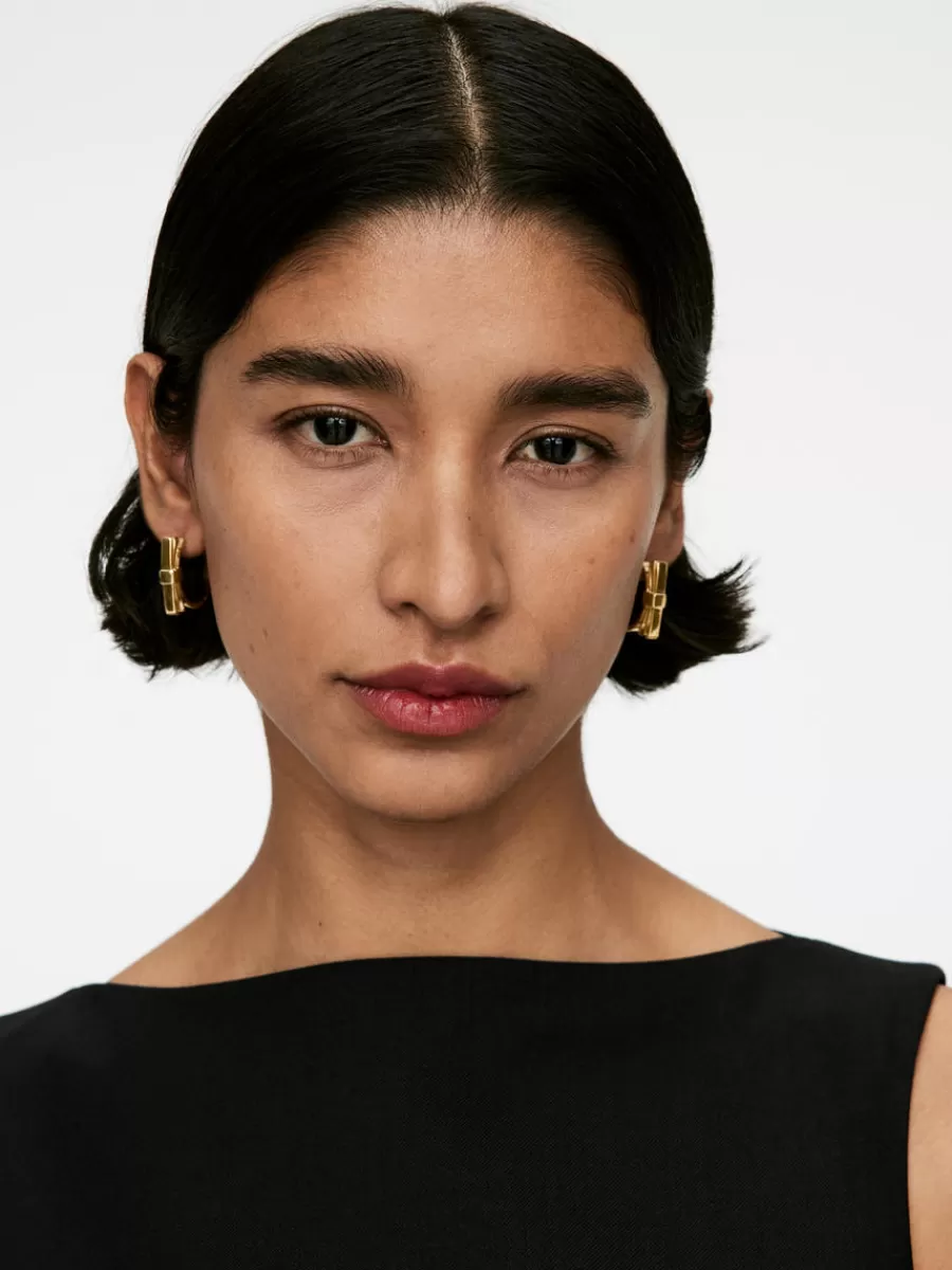New ARKET Bow Hoop Earrings Gold