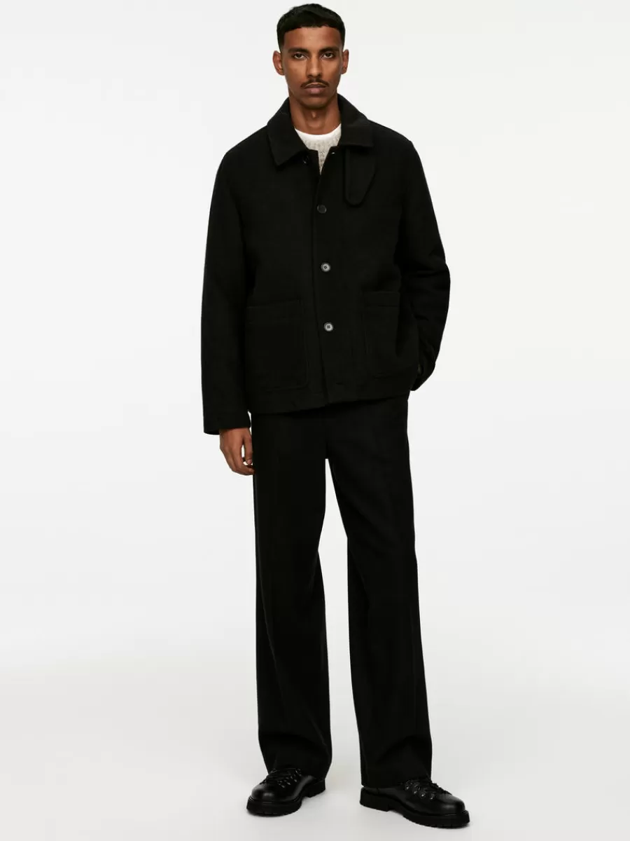 Fashion ARKET Boxy Wool-Blend Jacket Black