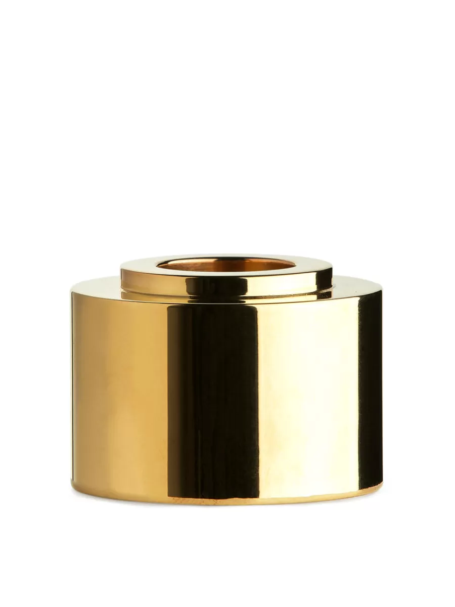 New ARKET Brass Candle Holder Gold