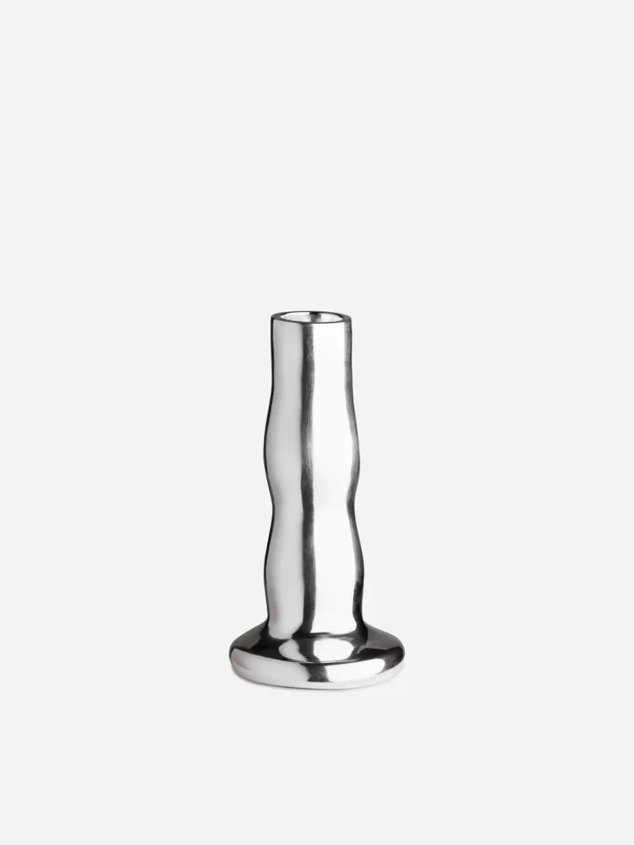 Shop ARKET Brass Candle Holder 13 Cm Silver