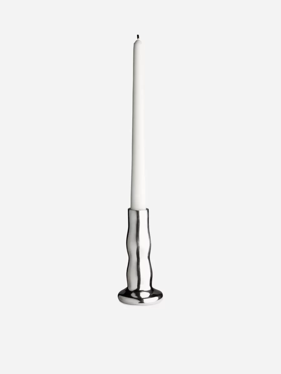 Shop ARKET Brass Candle Holder 13 Cm Silver