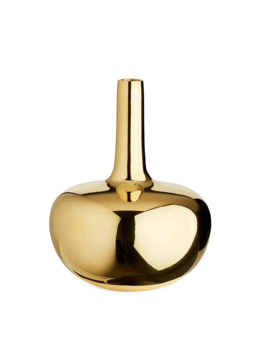 Hot ARKET Brass Vase 11 Cm Gold